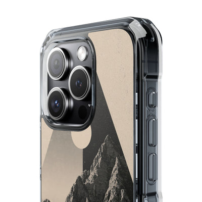 Beige Impact MagSafe Phone Case for iPhone - Obsidian Summit Parchment