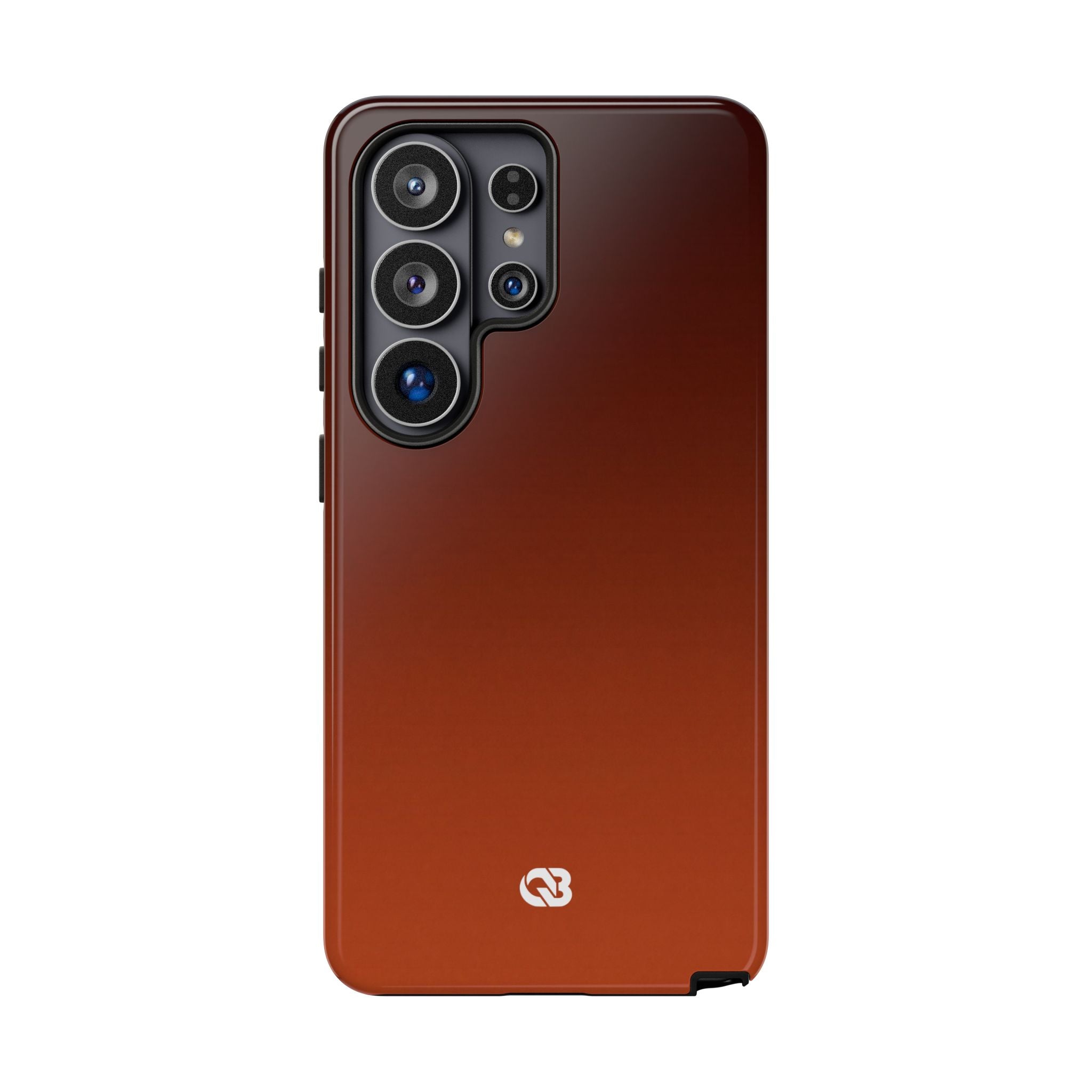 Orange Tough Phone Case for Samsung - Obsidian Ember Fade
