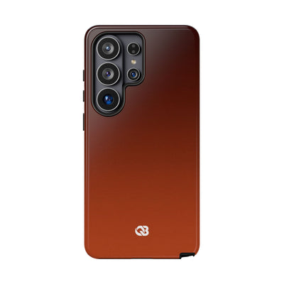 Orange Tough Phone Case for Samsung - Obsidian Ember Fade