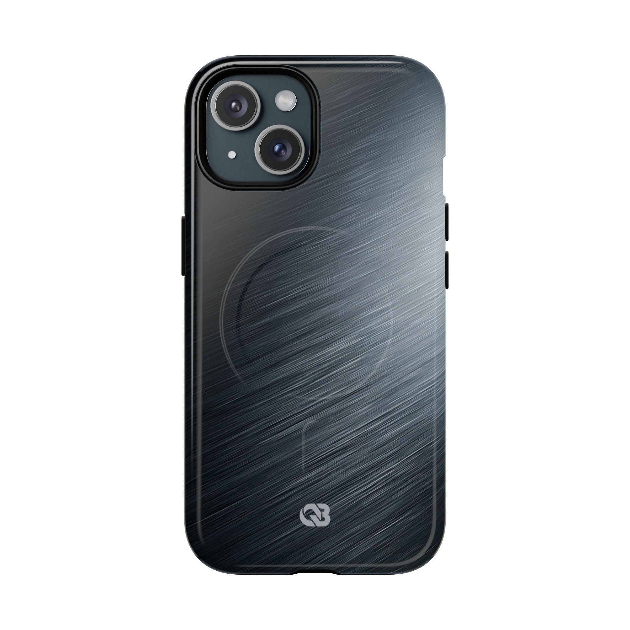 Grey Tough 2.0 Magsafe Phone Case for iPhone - Charcoal Brushed Steel