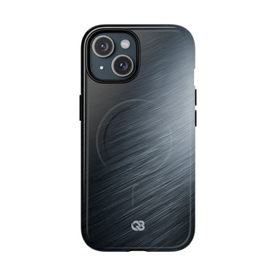 Grey Tough 2.0 Magsafe Phone Case for iPhone - Charcoal Brushed Steel