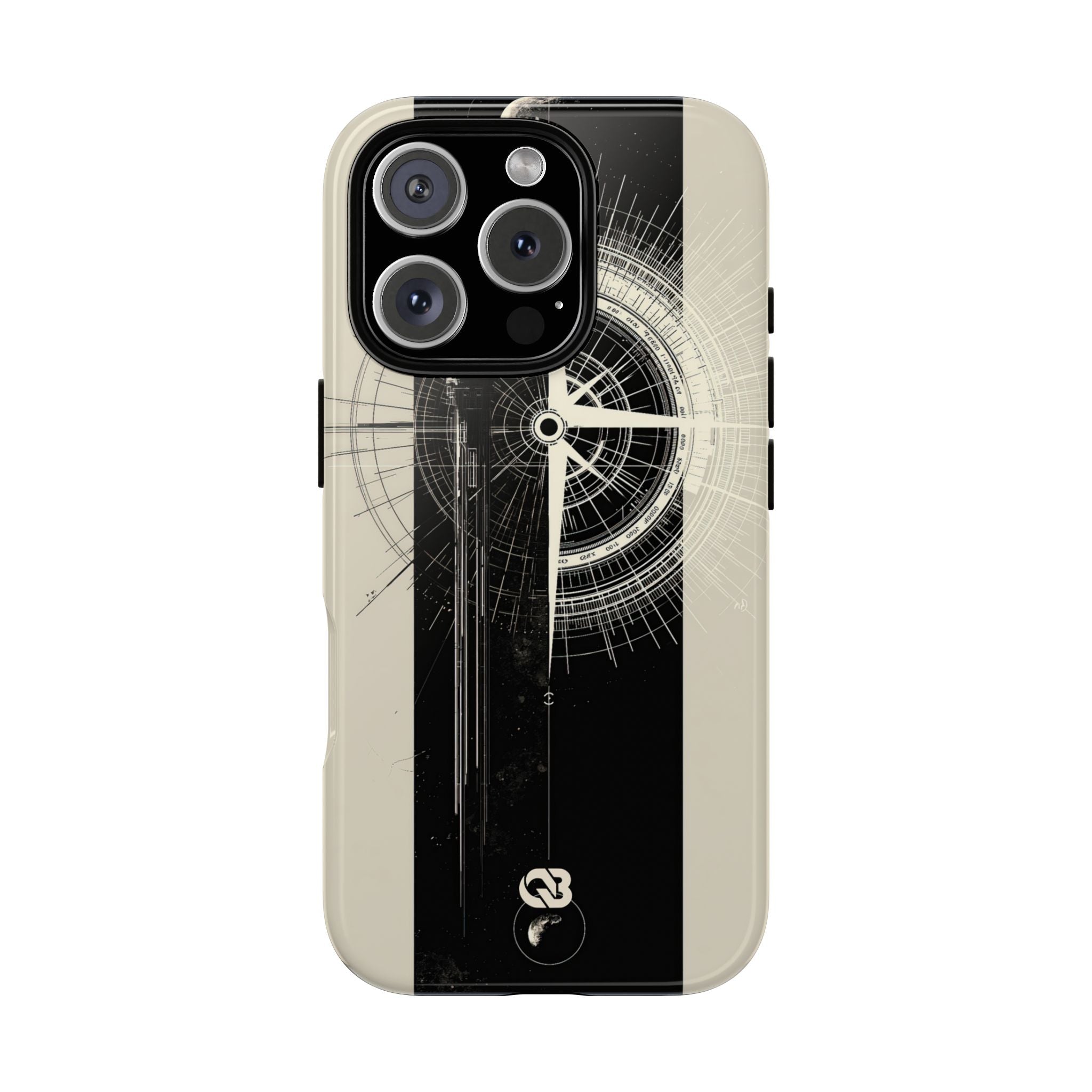 Beige Tough Phone Case for iPhone - Zenith Vector Spire