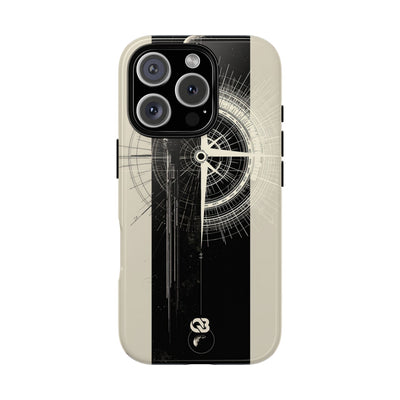 Beige Tough Phone Case for iPhone - Zenith Vector Spire