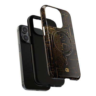 Gold Tough 2.0 Magsafe Phone Case for iPhone - Amber Core Mainframe