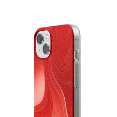 Red Lite Phone Case for iPhone - Crimson Silk Strands