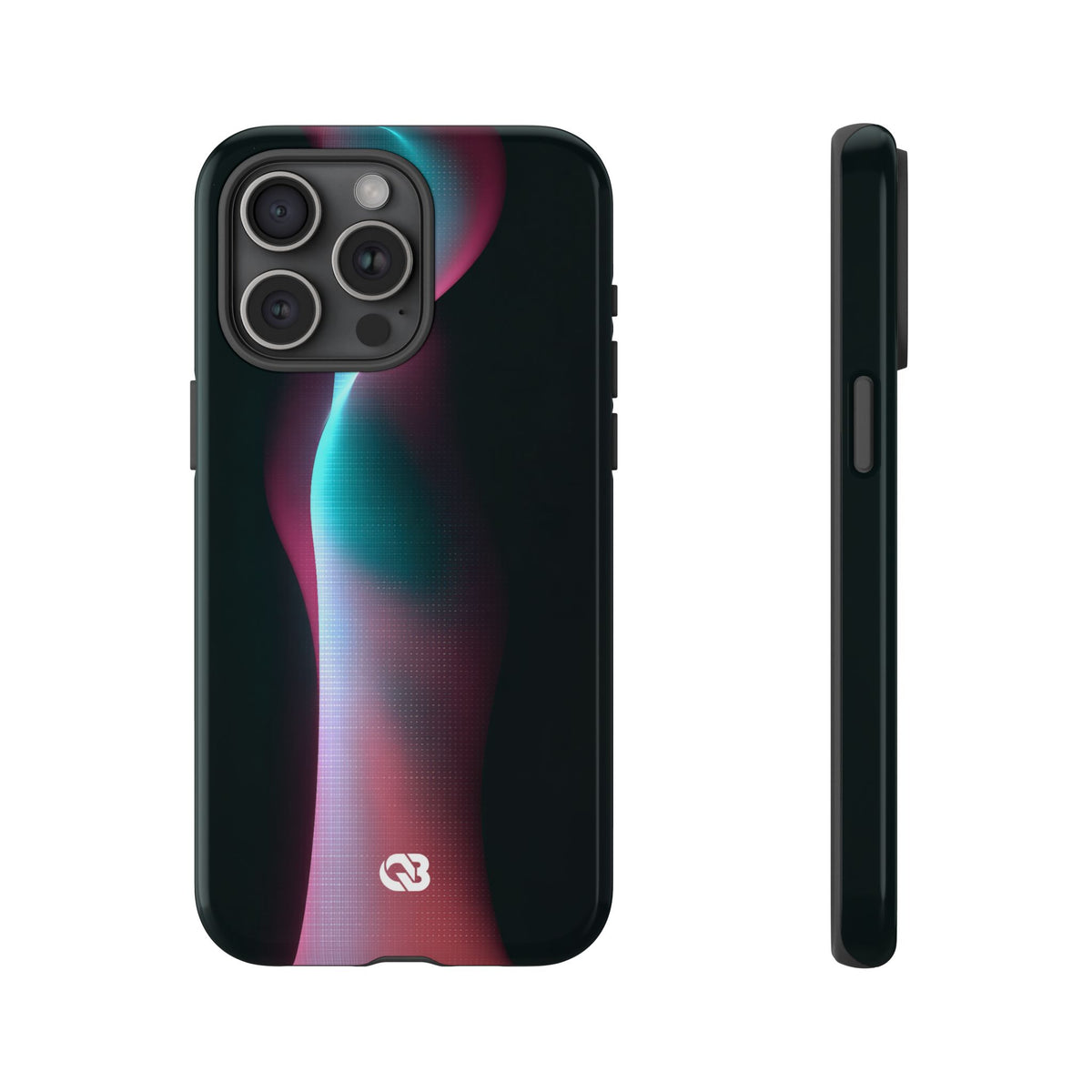 Neon Pixel Flow · Tough Phone Case for iPhone · Black