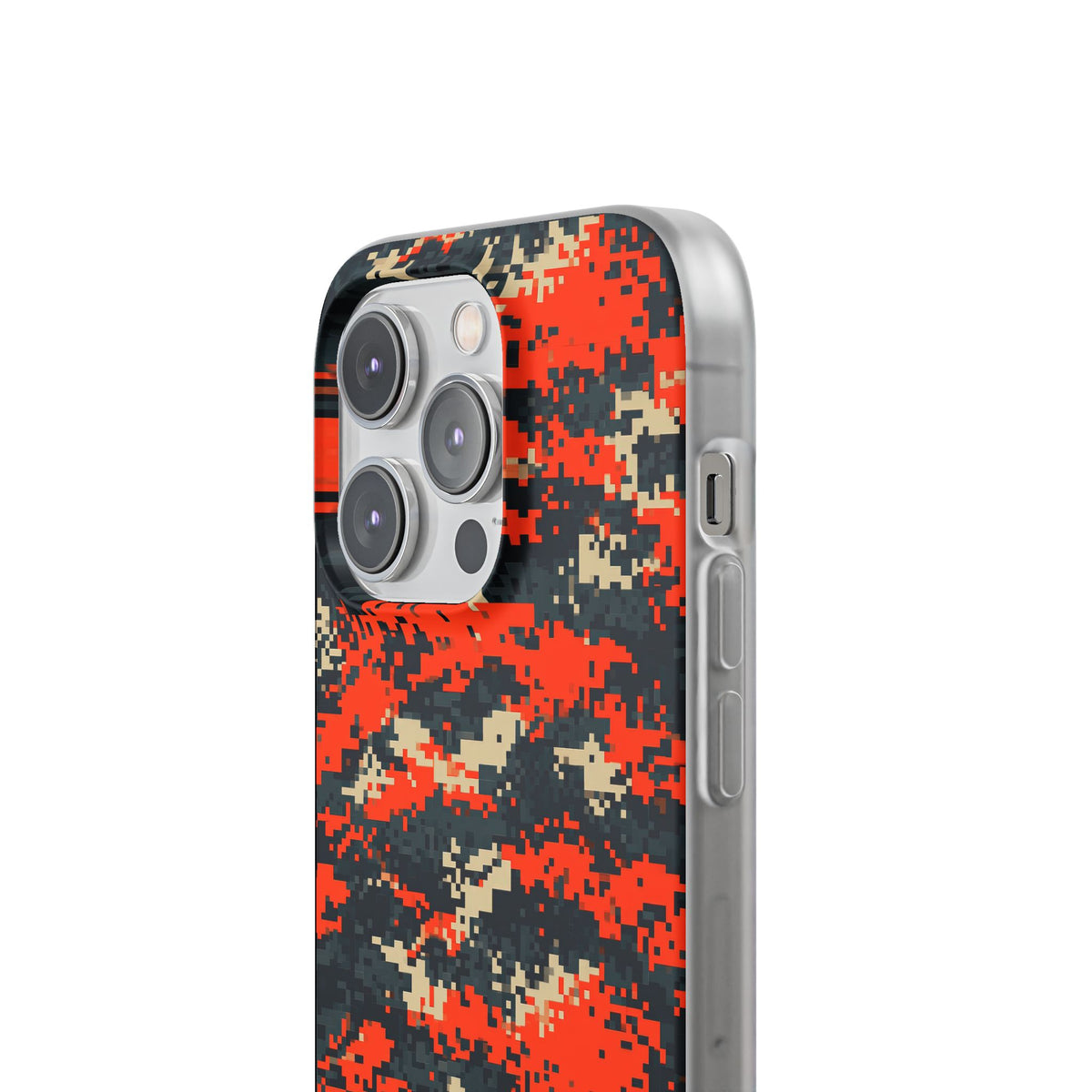 Signal Pixel Camo · Lite Phone Case for iPhone ·  Orange
