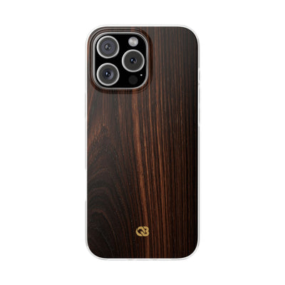 Brown Lite Phone Case for iPhone - Burnished Mahogany Grain