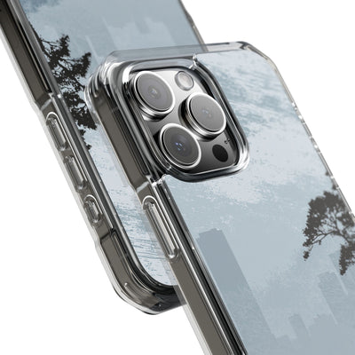Grey Impact MagSafe Phone Case for iPhone - Steel Slate Zen