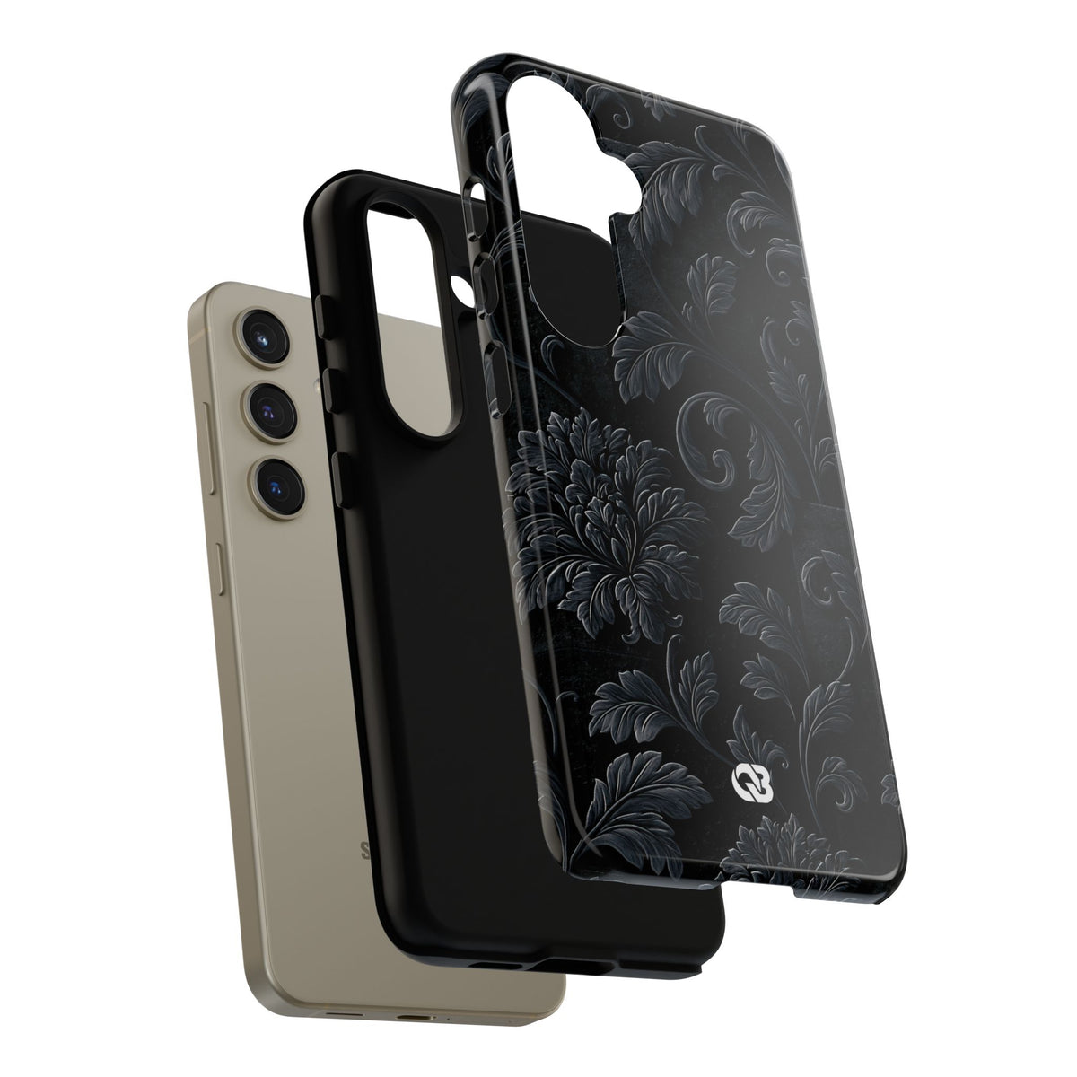 Obsidian Damask · Tough Phone Case for Samsung · Black