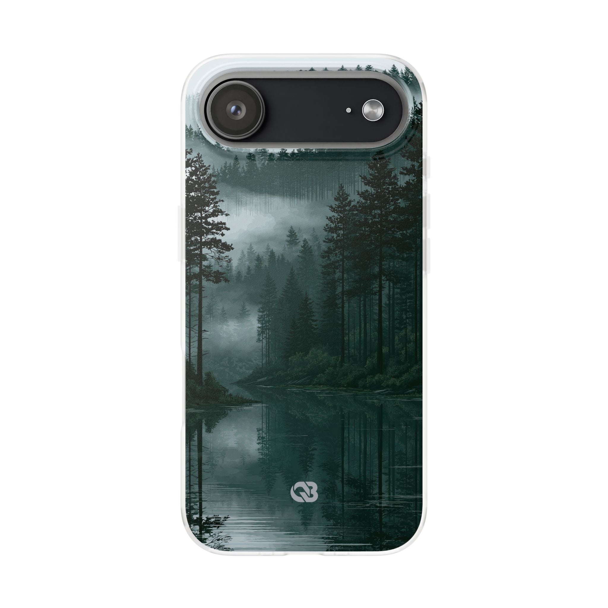Green Lite Phone Case for iPhone - Misty Evergreen Mirror