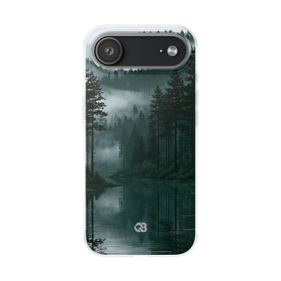 Green Lite Phone Case for iPhone - Misty Evergreen Mirror