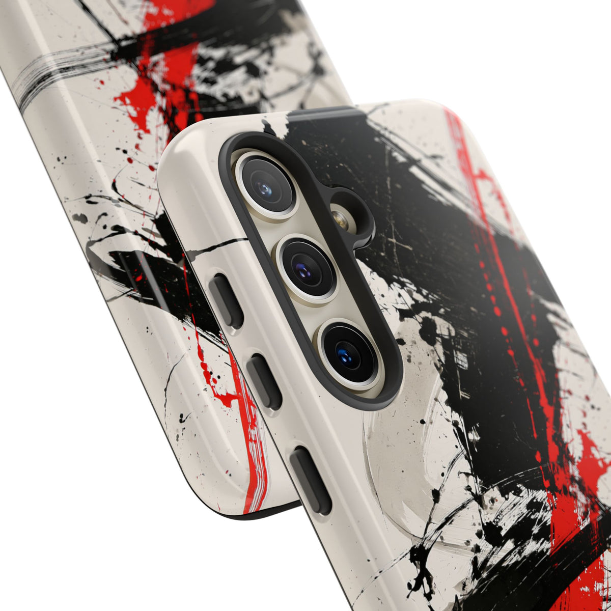 Crimson Sumi Slash · Tough Phone Case for Samsung · White