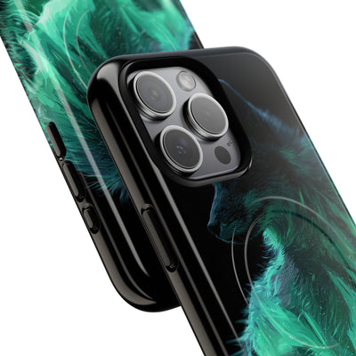 Nordic Aurora Fox · Tough 2.0 Magnetic Phone Case for iPhone · Teal