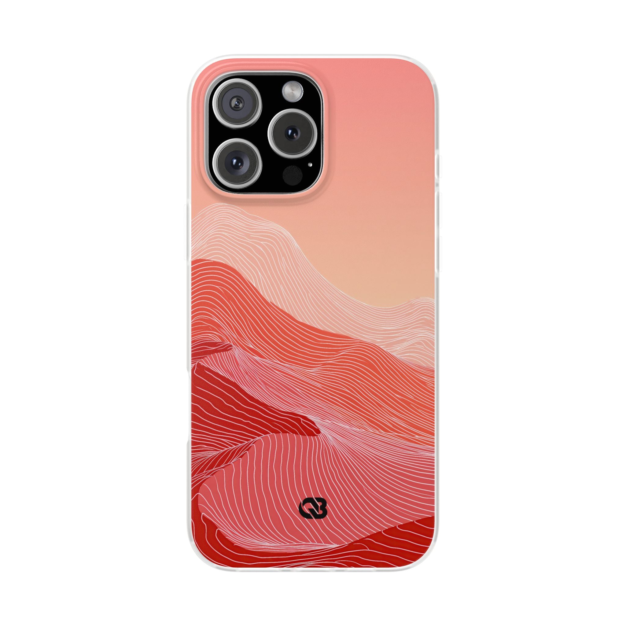 Red Lite Phone Case for iPhone - Crimson Ridge Contour