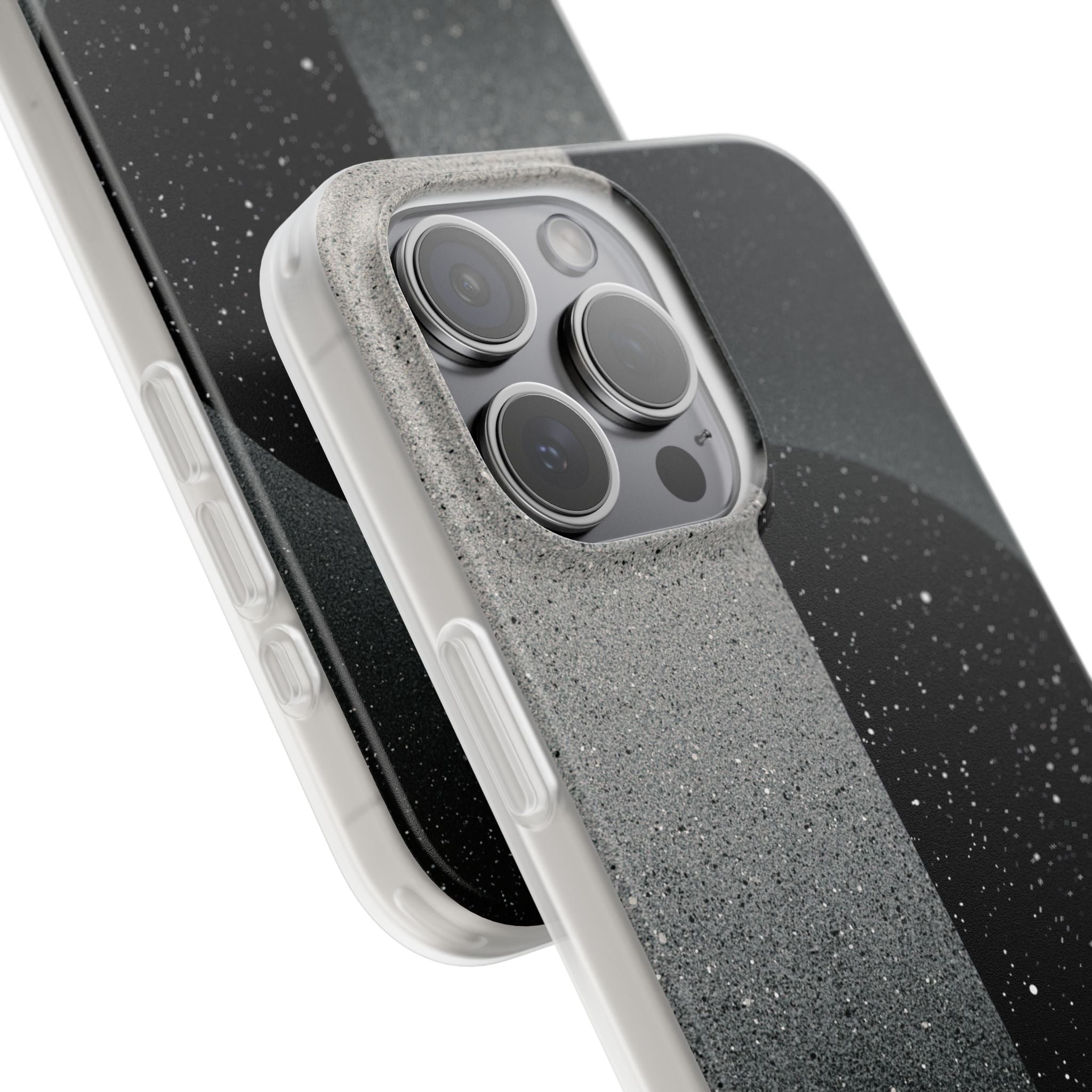Black Lite Phone Case for iPhone - Lunar Static Orbit