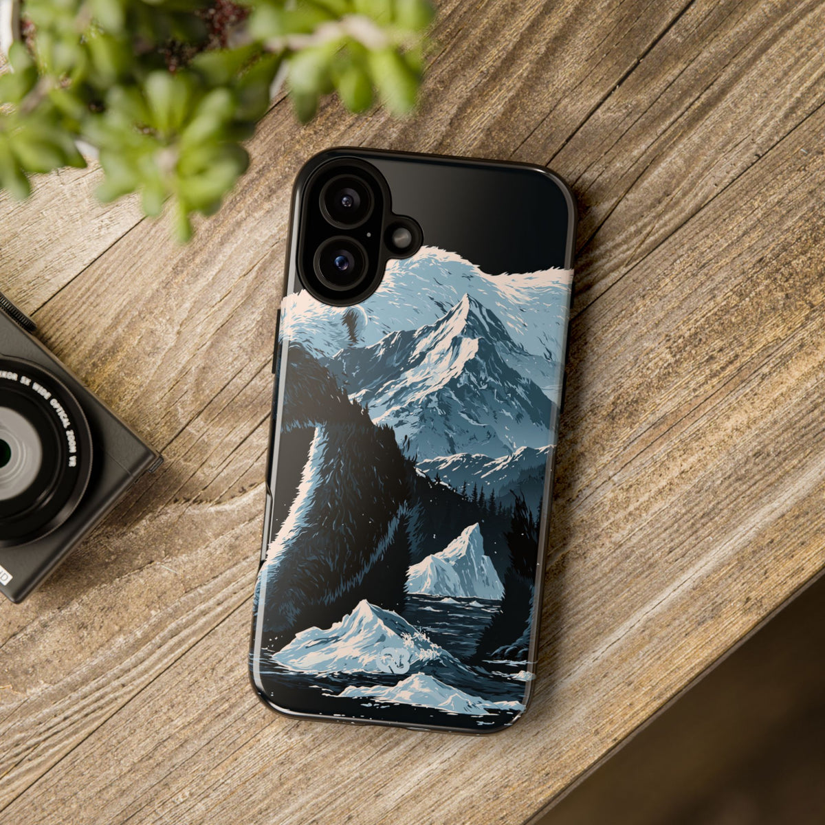 Nordic Arctic Bear · Tough Phone Case for iPhone · Black