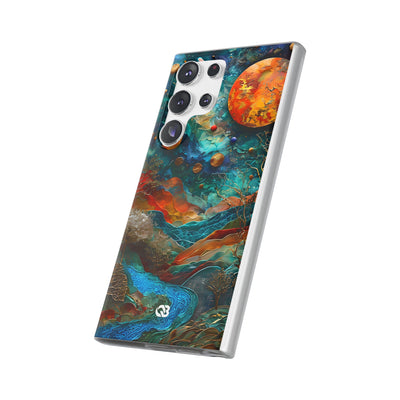 Copper Horizon Drift · Soft Phone Case for Samsung