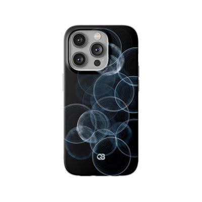 Blue Lite Phone Case for iPhone - Cyan Pulse Ripple