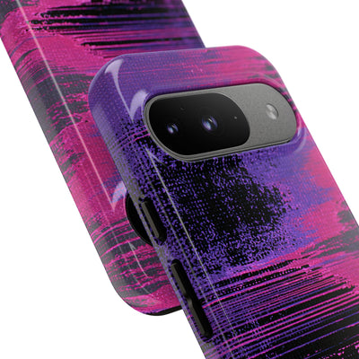 Neon Signal Shift · Tough Phone Case for Pixel ·  Purple
