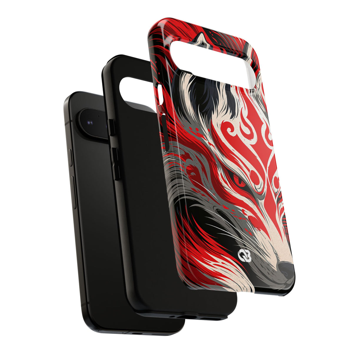 Crimson Kitsune Spirit · Tough Phone Case for Pixel ·  Red