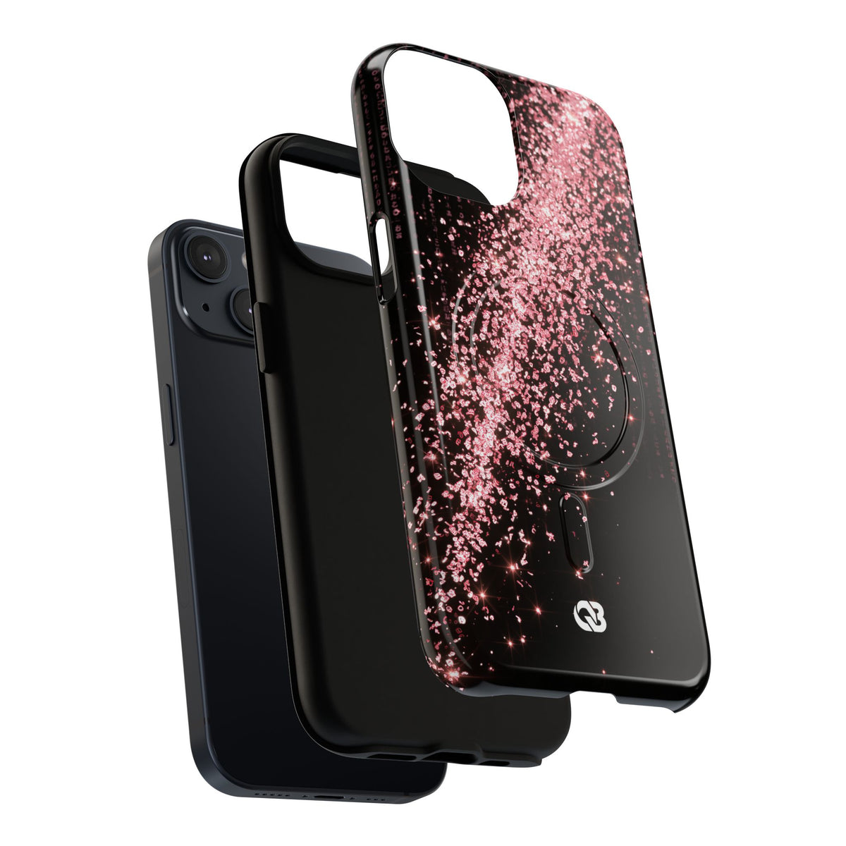 Rose Digital Cascade · Tough 2.0 Magnetic Phone Case for iPhone · Pink