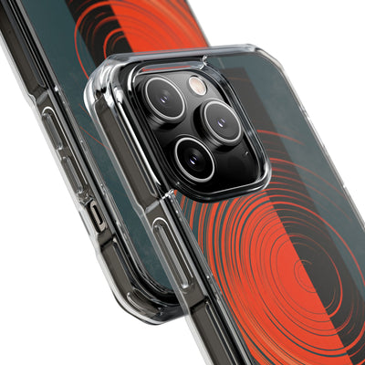 Teal Impact MagSafe Phone Case for iPhone - Burnt Slate Radial