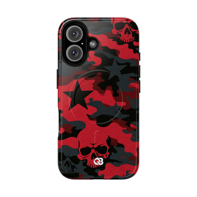 Crimson Skull Camo · Tough 2.0 Magnetic Phone Case for iPhone · Red