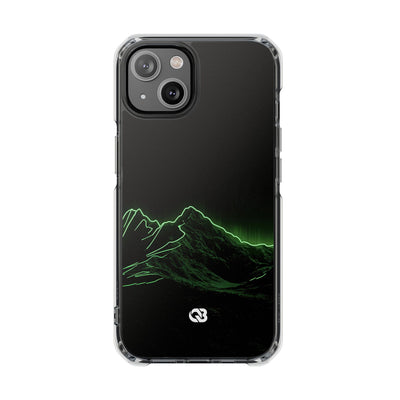 Nordic Mountain Contour · Clear Impact Magnetic Phone Case for iPhone · Black