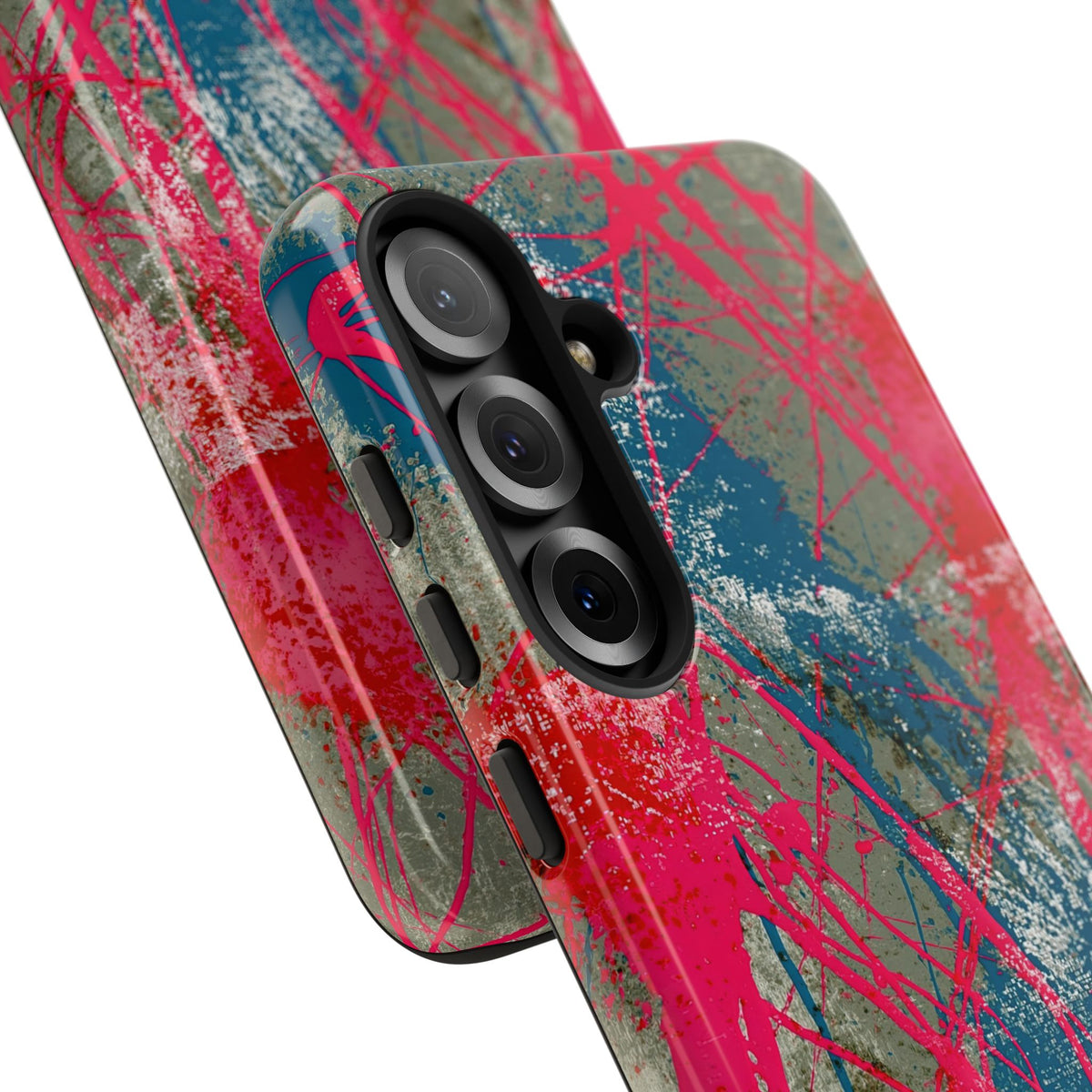 Neon Static Drip · Tough Phone Case for Samsung · Pink
