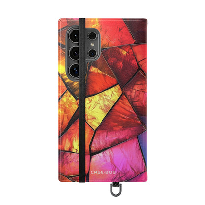 Crimson Shard Mosaic - Samsung S24 Ultra Case - Wallet