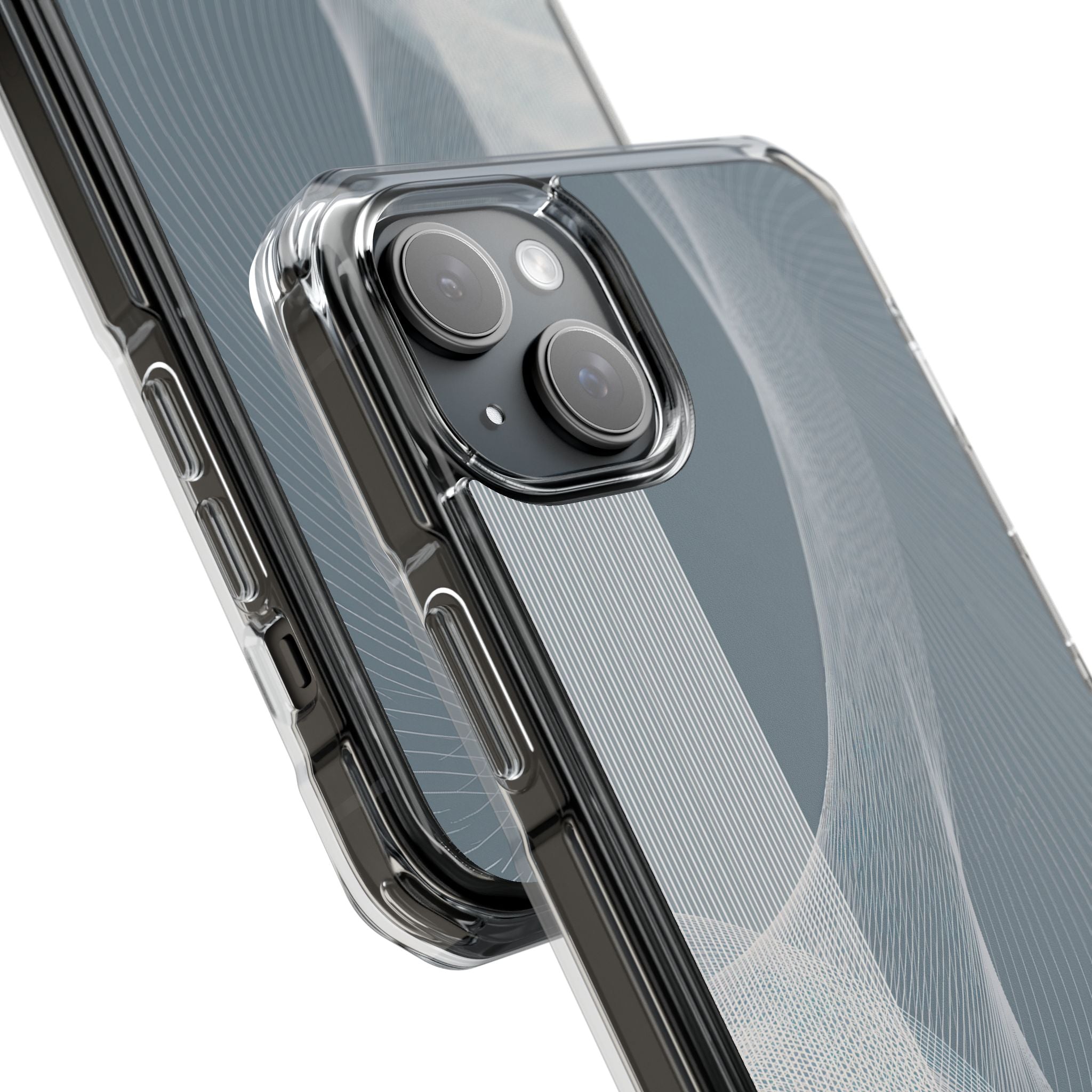 Grey Impact MagSafe Phone Case for iPhone - Slate Mesh Horizon