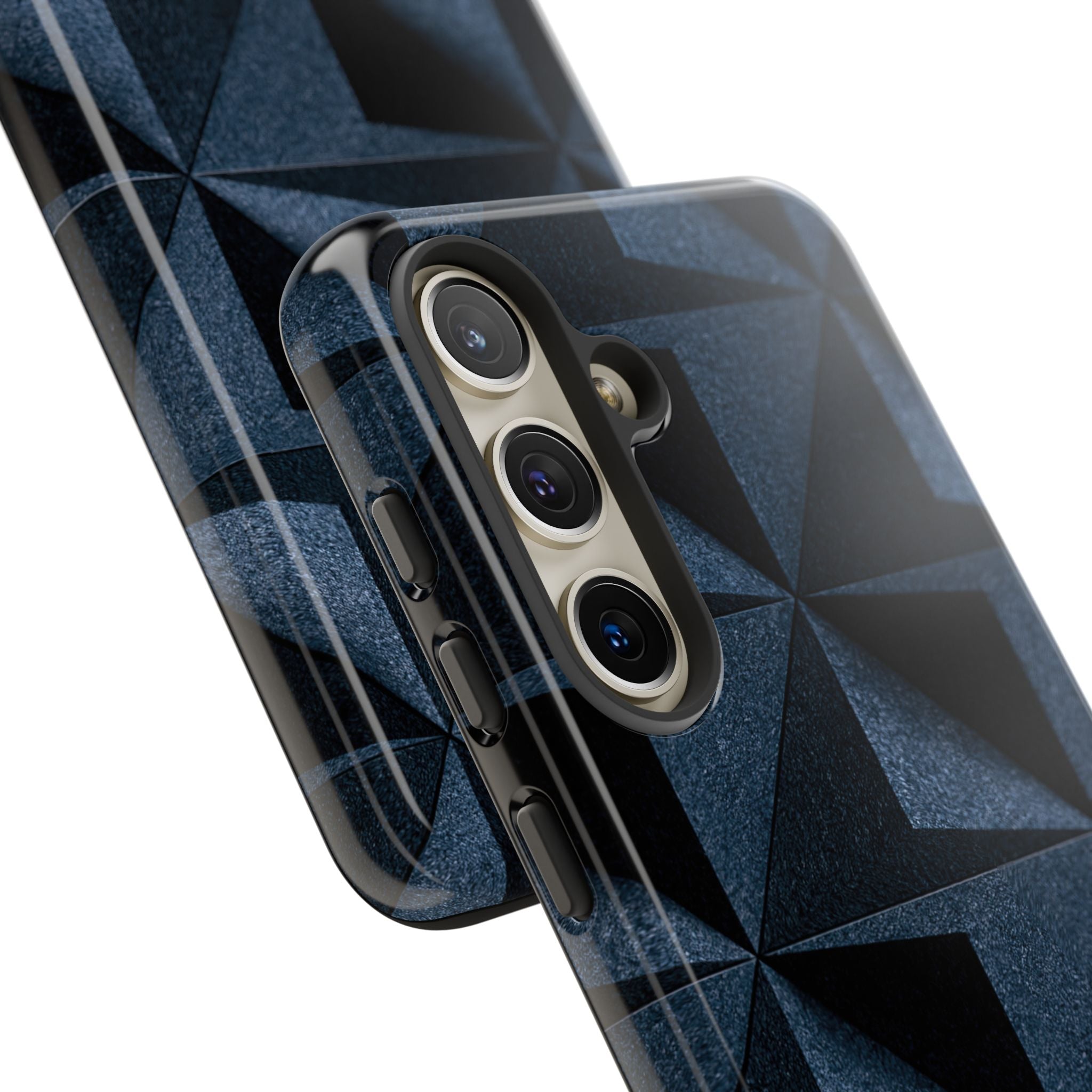 Blue Tough Phone Case for Samsung - Indigo Basalt Facets