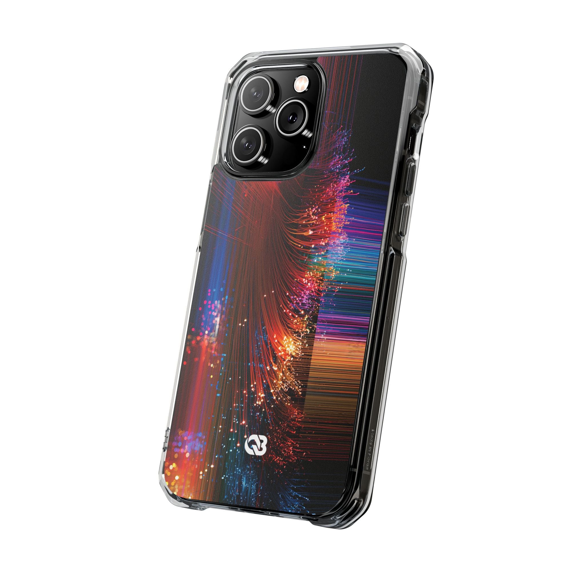 Black Impact MagSafe Phone Case for iPhone - Cyber Optic Streak
