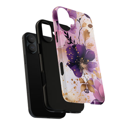 Gilded Violet Bloom · Tough Phone Case for iPhone