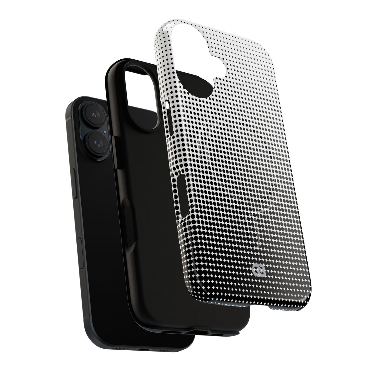 Black Tough 2.0 Magsafe Phone Case for iPhone - Obsidian Halftone Flux