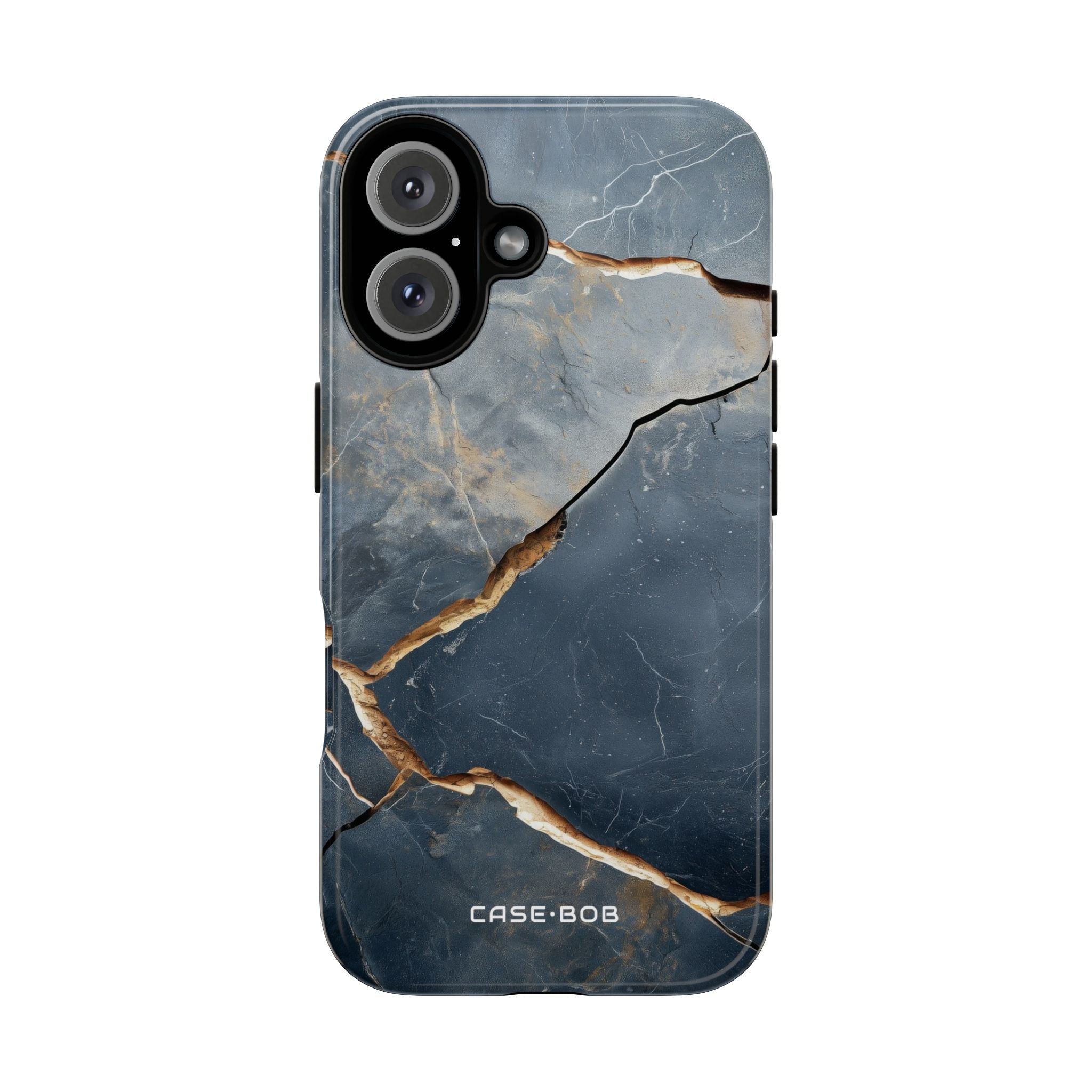 Jagged Vein Navy iPhone 16 Case - Tough