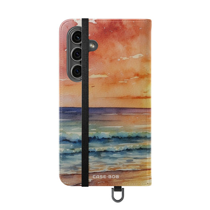 Golden Palm Sunset - Samsung S24 Case - Wallet