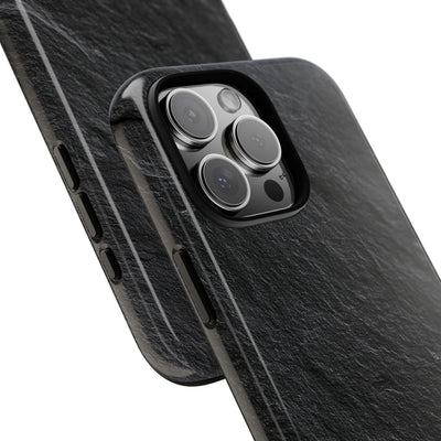 Obsidian Slate · Tough Phone Case for iPhone · Black