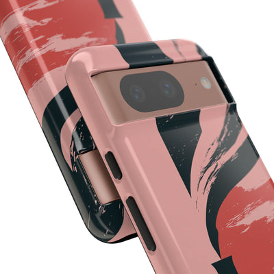 Pink Tough Phone Case for Google Pixel - Cinder Rose Plume