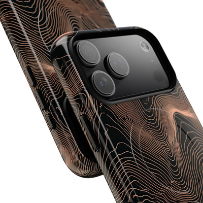 Mesa Elevation Contour · Tough 2.0 Magnetic Phone Case for iPhone · Black