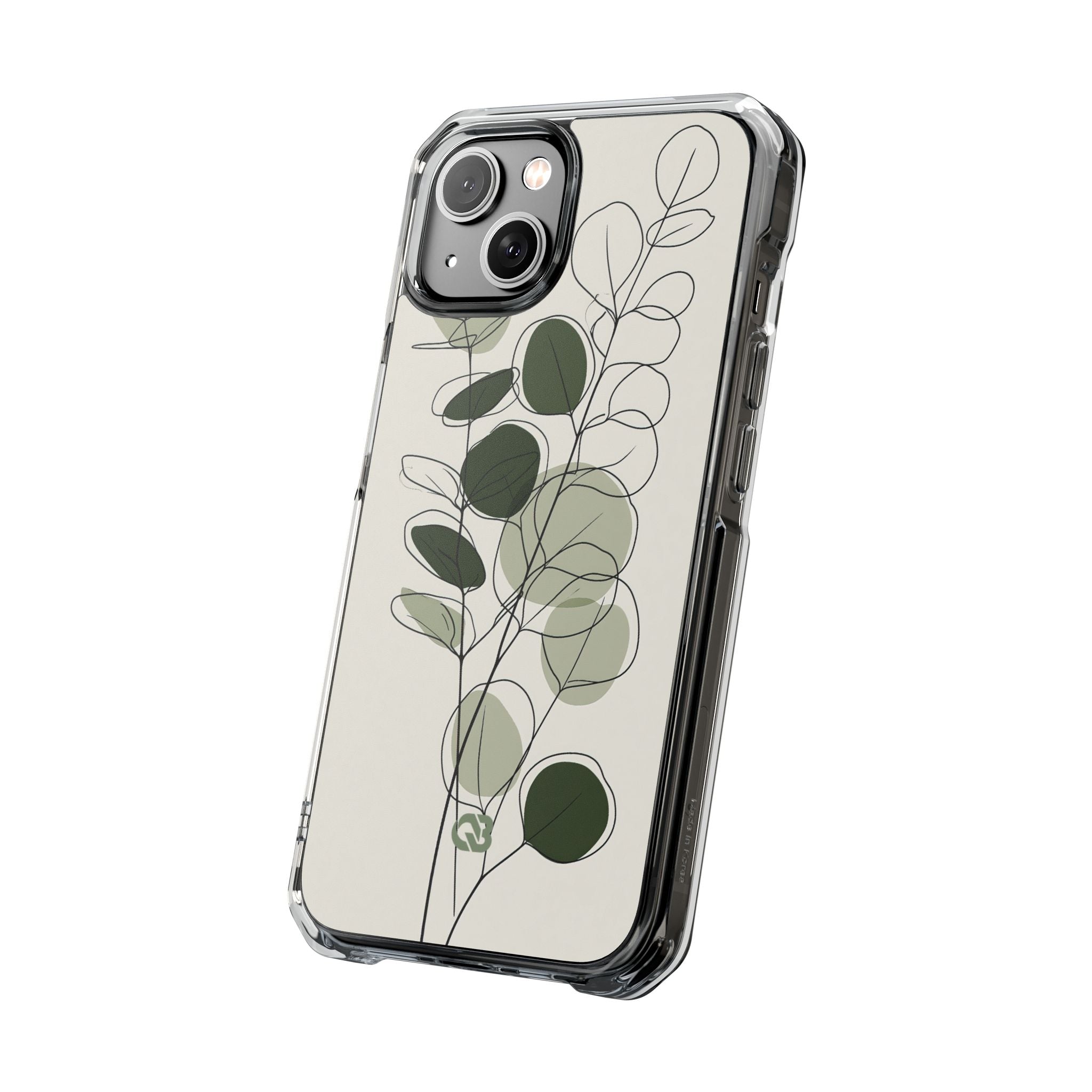 Green Impact MagSafe Phone Case for iPhone - Muted Eucalyptus Sketch