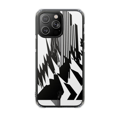 White Impact MagSafe Phone Case for iPhone - Shattered Vector Spire