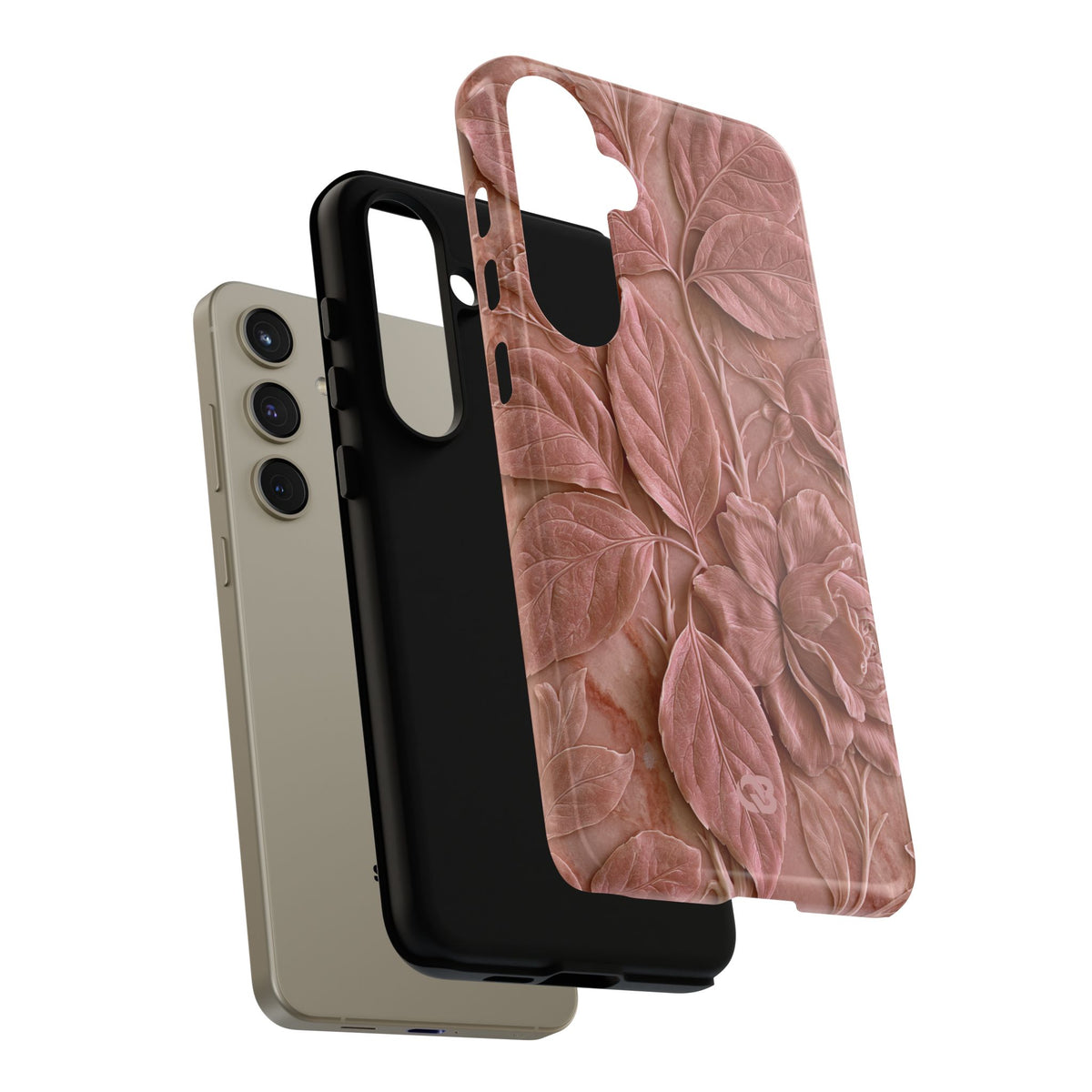 Blush Rose Relief · Tough Phone Case for Samsung · Pink