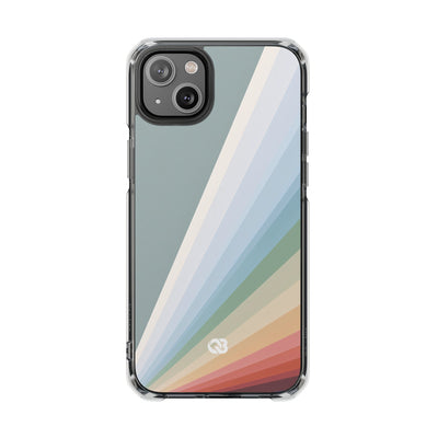 Prismatic Ray · Clear Impact Magnetic Phone Case for iPhone ·  Grey