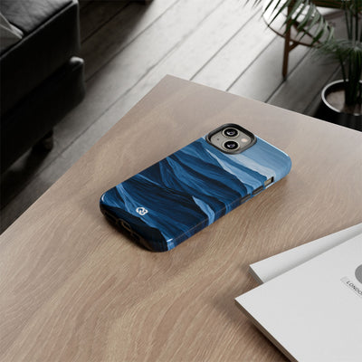 Blue Tough Phone Case for iPhone - Cobalt Ridge Tides