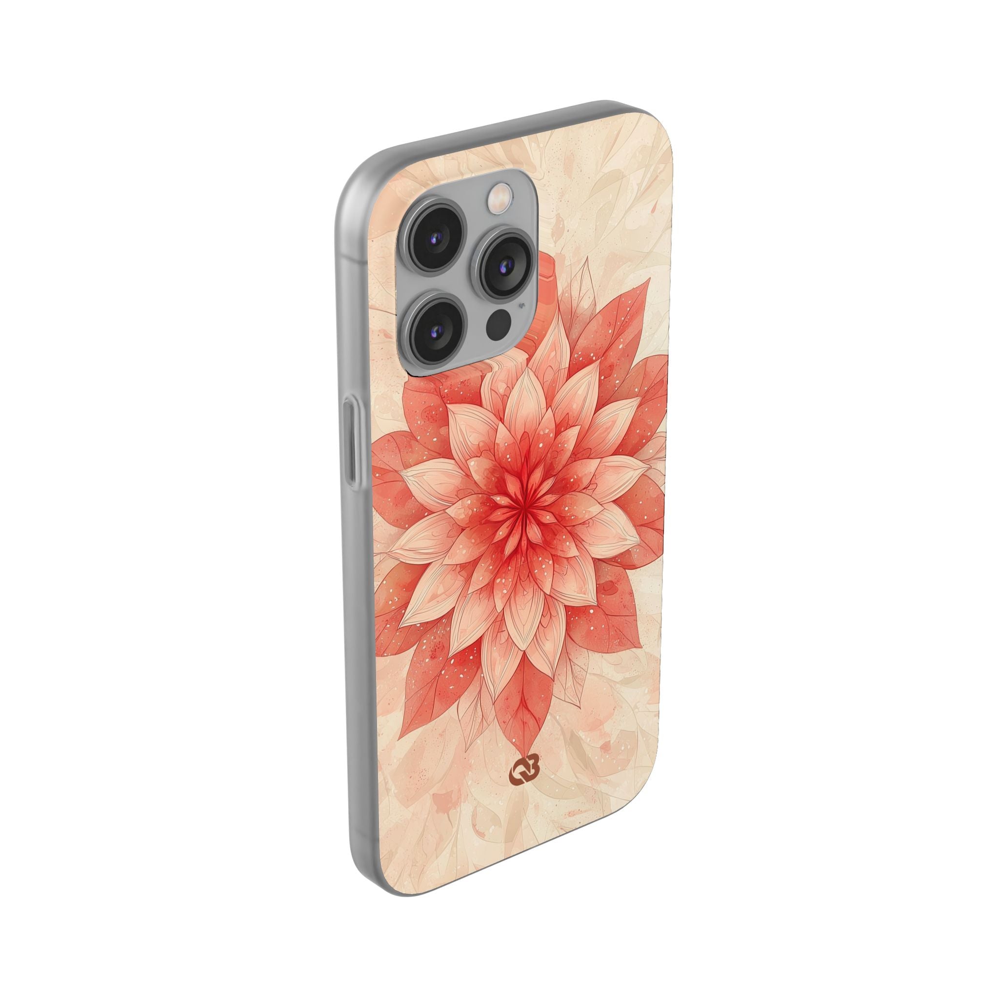 Coral Layered Bloom · Soft Phone Case for iPhone