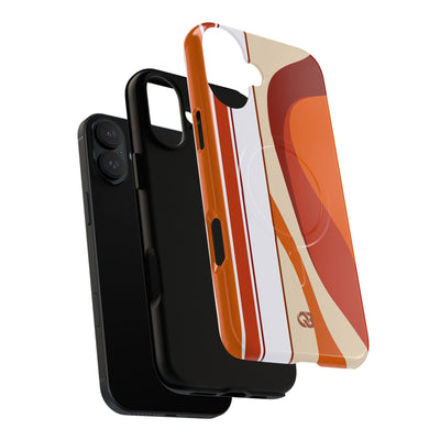 Orange Tough 2.0 Magsafe Phone Case for iPhone - Terracotta Metro Line