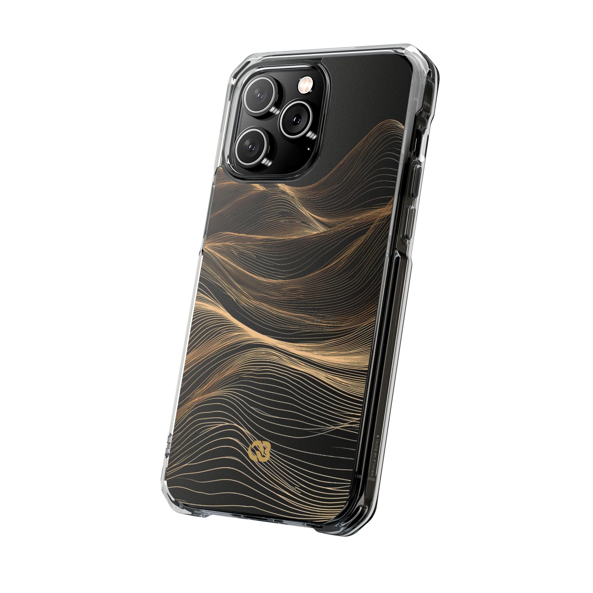 Black Impact MagSafe Phone Case for iPhone - Copper Topo Ridge