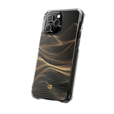 Black Impact MagSafe Phone Case for iPhone - Copper Topo Ridge